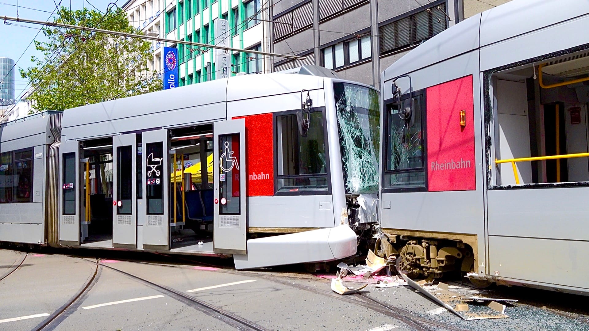 Straßenbahn-Kollision in Düsseldorf